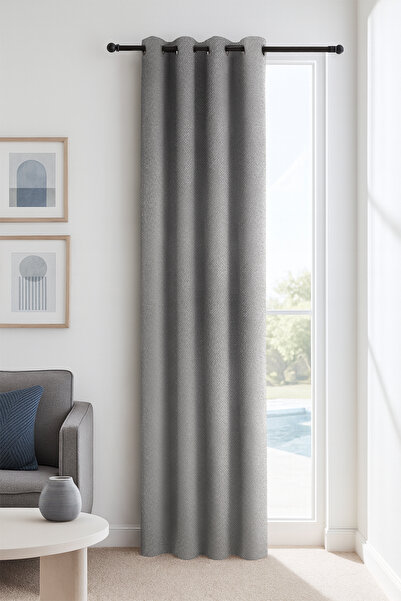 Premier Home Glamor Blackout Gray Background Curtain 100X250 1X2 Pile
