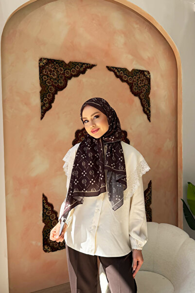 KUQOS Dama K Patterned Aqua Soft Shawl