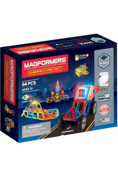 Magformers Jucărie de construcție magnetică Dynamic Flash pentru copii 3+ ani...