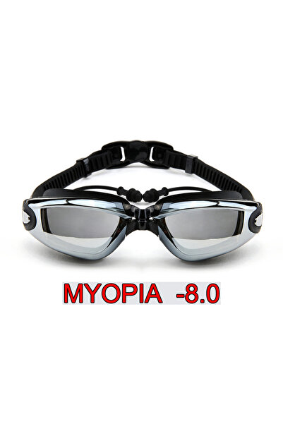 Choice5 Black MYOPIA -8.0 Men Women Myopia Swim Goggles Adults Professional W...