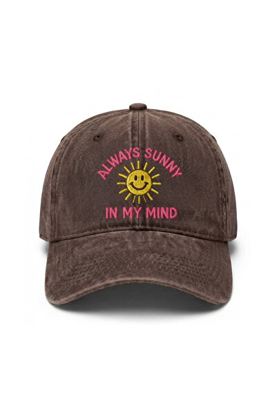 Tresore قبعة بيسبول مطرزة قابلة للغسل بتصميم "Always Sunny In My Mind" / قبعة...