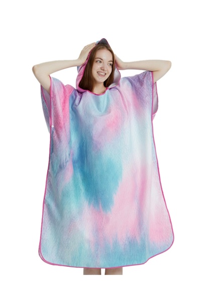 Choice Purple Surf Poncho Towel Poncho Quick-Dry Towel Hoodie Microfiber Beac...