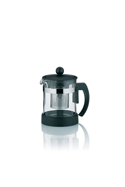 Kela Ceainic cu infuzor Kela, Auron, Sticla, Transparent/Negru, 0.7 l