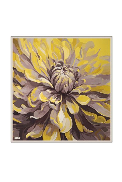 Çağrı İpek Call Peony Pattern Tivil Silk Scarf 11842-11