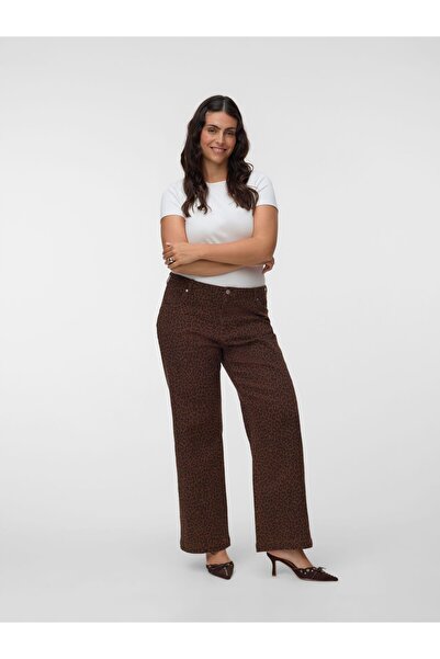 Veromoda Curve Weit geschnitten VMCTESSA Hohe Taille Weiter Beinschnitt Jeans