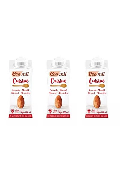 Ecomil 3 x Βιολογική κρέμα λαχανικών για μαγείρεμα με φυσικά αμύγδαλα, 200ml ...