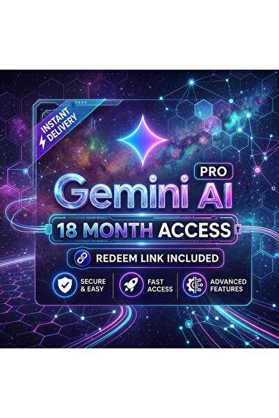 Google Gemini Pro Ai - 18 Aylık Gemini Pro Ai Üyelik Kodu + 2 TB Bulut Depola...