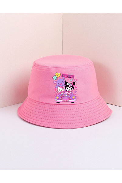 lovver Kuromi Designed Premium Printed 100% Cotton Bucket Hat