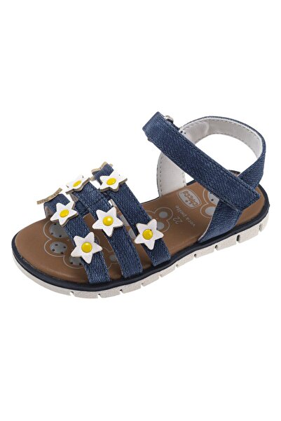 Chicco Sandale fete cu aspect denim si inchidere scai,