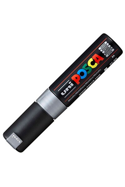 POSCA Μαρκαδόρος με χοντρή μύτη σκαρπέλου, Ασημί (PC-8K-ΑΣΗΜ)