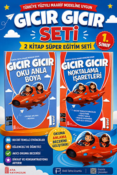 Ata Yayıncılık 1. Sınıf Gıcır Gıcır Oku Anla Boya + Noktalama İşaretleri