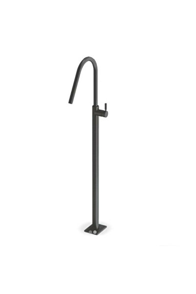 Eurorama Flush Black Brushed Επιδαπέδια Μπαταρία Νιπτήρος με περιστρεφόμενο ρ...