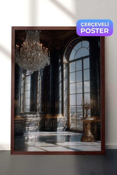 Postifull Luster i poster sa prozorom, poster u smeđem okviru, serija "Stari ...