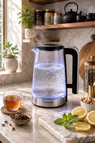 Generic 2.5L Luminous Glass Electric Kettle for a Luxurious Homestay Experience