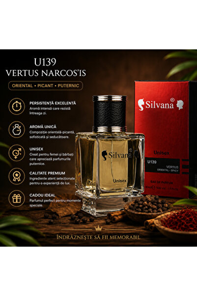 Silvana Parfum U139 Vertus Narcos Unisex, EDP 50 ml, Oriental-Picant