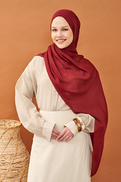 Silk Home شال ريفا تينسل بورجوندي