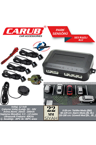 YGT Park Sensörü Siyah 22Mm Ses İkazlı Br0015919