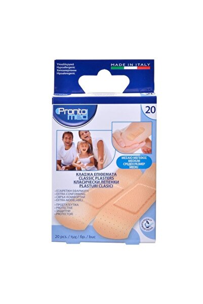 PRONTOMED Plasturi Clasici, 20 buc, protectie igienica pentru rani mici, zgar...