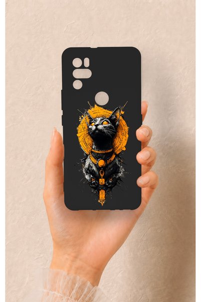 Vip Case Omix X300 Compatible Egyptian Cat God Patterned Silicone Case