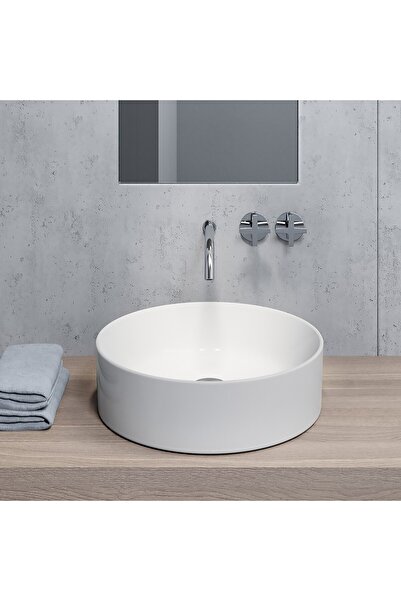 GSI Kube-X Slim 9427 Λευκός Πορσελάνινος Νιπτήρας Μπάνιου Επιτραπέζιος Ø45 cm