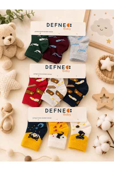 SANTRALBEBE Baby Boy 9-Piece Cotton Socks