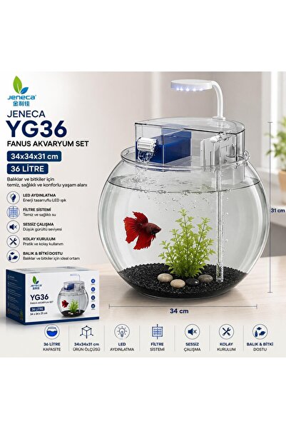 Jeneca YG-36 FANUS AKVARYUM SETİ 34,5 x 34,5 x 31 CM (36 LT)