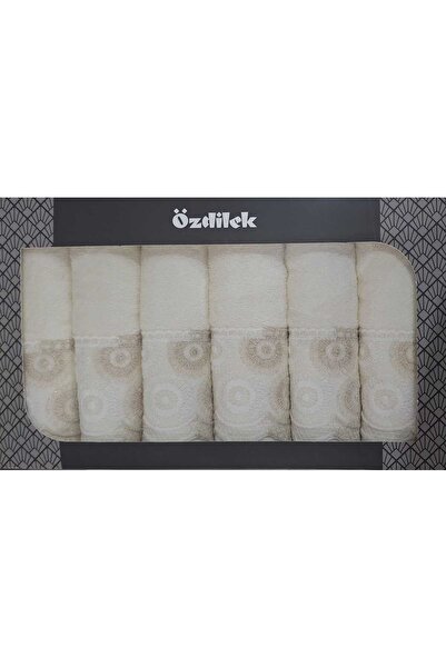 Özdilek Set de 6 prosoape Beyza Güpürlü 50*90 cm Prosoape pentru mâini și faț...