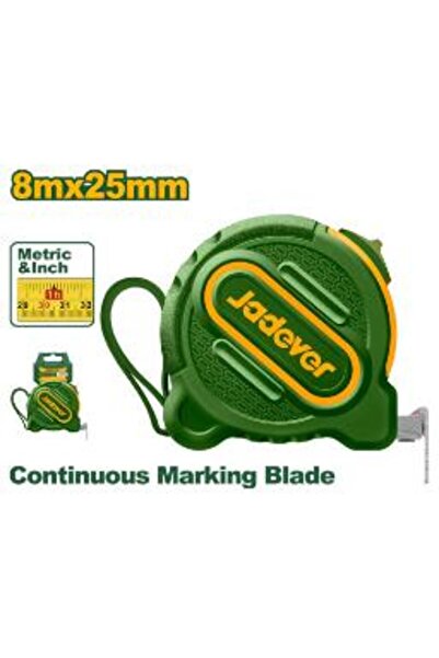 Jadever Meter 8m 25mm Rubber 3 Brake Lines