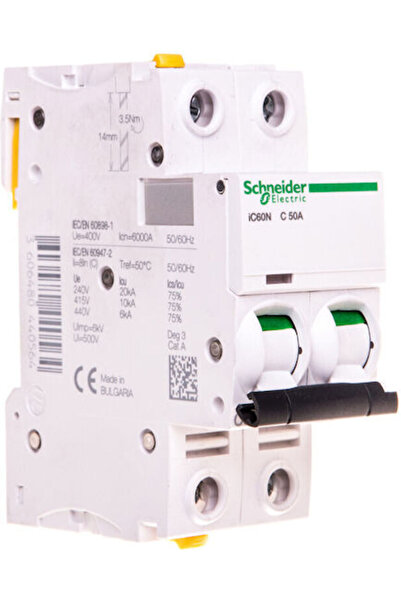 Schneider Electric Disjunctor automat 50A bipolar AC/DC A9F04250