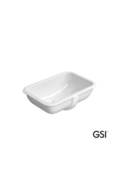 GSI Pura Υποκαθήμενος Πορσελάνινος Νιπτήρας 50x35εκ Λευκό Γυαλιστερό