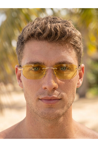 MONAL EYEWEAR Frameless Safi Mineral Glass Sunglasses Feather Lightness Uv400...