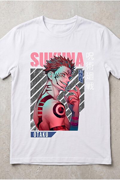 Silkensoul Jujutsu Kaisen Sukuna Anime Printed Standard Cut Unisex Tshirt