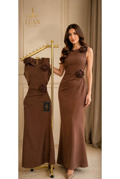 Asma Fashion Luxurious Gold Color Long Evening Gown Featuring a Straight Cut ...