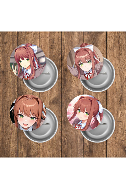 mertfigur Doki Doki Literature Club DDLC Anime Buton Rozet Seti (44 mm)