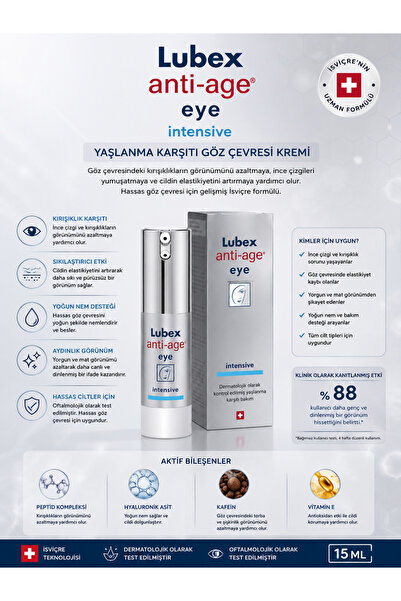 Lubex Anti Age Eye Intensive 15 ml - Eye Contour Repairing and Firming Cream