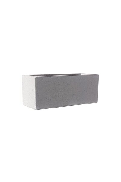 SUPERGREENS Γλάστρα Πήλινη Ορθογώνια "Stone" Γκρι M 60x30x30 εκ.