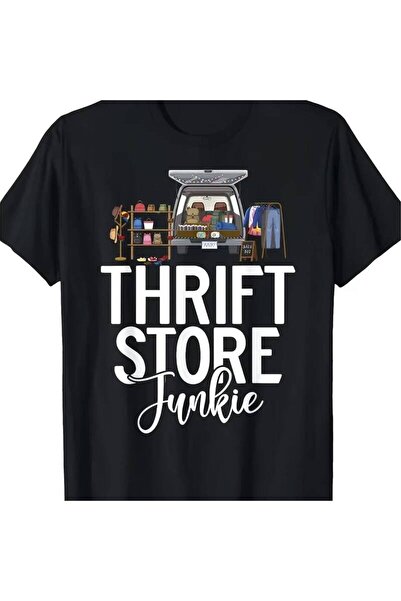 2mcup Men's Plus Size T-Shirt, Thrift Store Junkie Graphic Tee, Vintage Shopp...