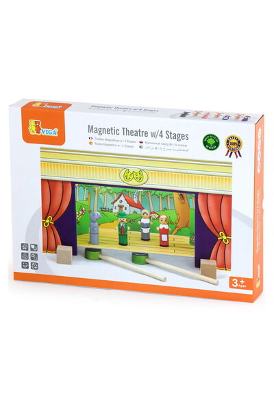 Viga Toys Teatru de păpuși magnetic din lemn