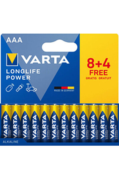 Varta Baterii alcaline Longlife Power AAA 1.5V 12 bucăți
