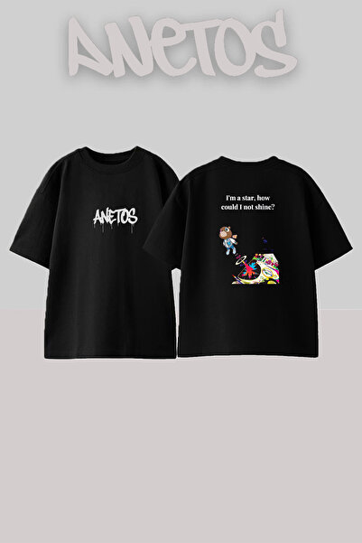 Anetos Dropout Bear Murakami dizajn, štampana unisex majica prevelikog kroja,...