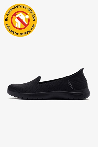 SKECHERS Slip-ins Kadın On The Go Flex Ayakkabı 138182 BBK Siyah Juststep