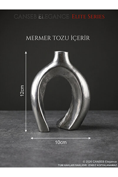 CANSEB Elegance 12X10Cm - Chrome Color - Elite Series - Infinity Decorative Vase