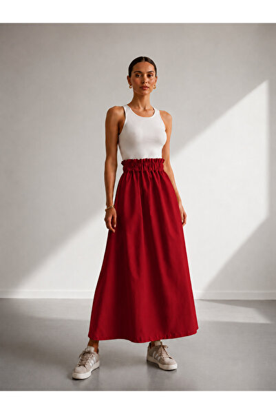 Viva Vogue Relaxed Fit Gabardine Skirt