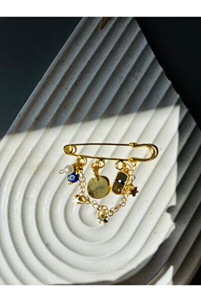 SERENA BD Çengel charm seti gold aksesuar takı broş