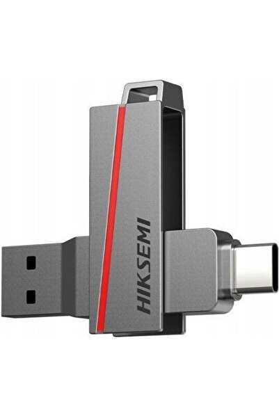 Hikvision Stick USB 3.2 de 32GB cu conexiune USB-A și USB-C, Gri