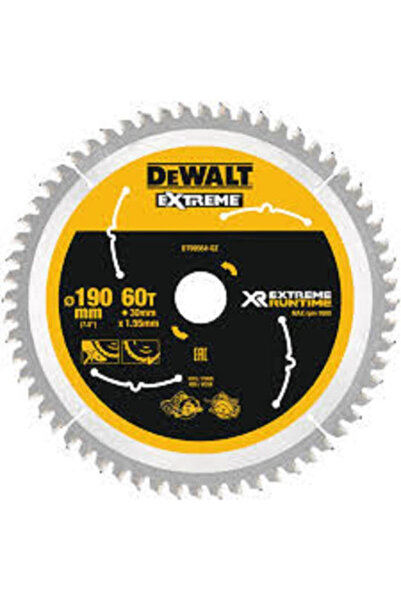 Dewalt Disc de tăiere pentru lemn, diametru 190mm, cu 60 de dinți, 1 bucată