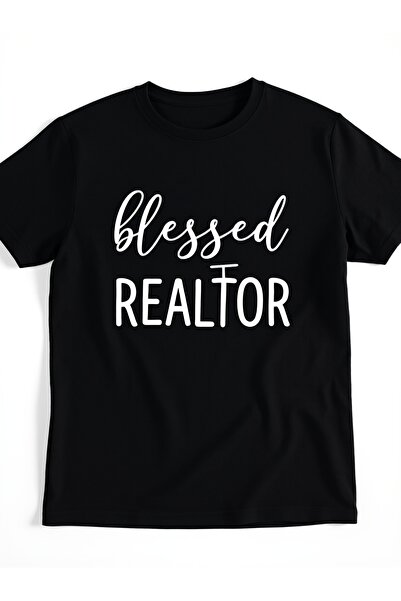 1001 Line تي شيرت مطبوع عليه عبارة 'Local Blessed Realtor'، مناسب ل وكلاء ووك...