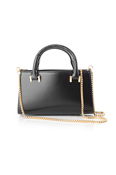 MIREVONA SHOP Kadın Bej Gold Zincir Askılı Mini Tote Çanta