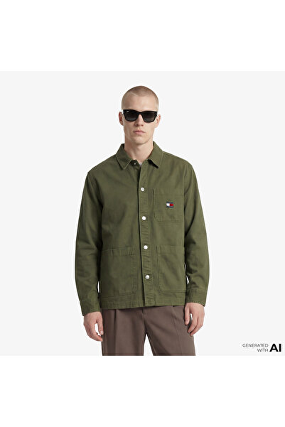 Tommy Hilfiger Erkek TJM Relaxed Fit Linear Logo Detaylı T-shirt