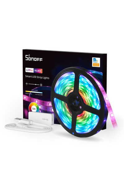 Sonoff smart LED καλωδιοταινία L3 Pro, RGBIC, αδιάβροχη, Wi-Fi & BT, 5m